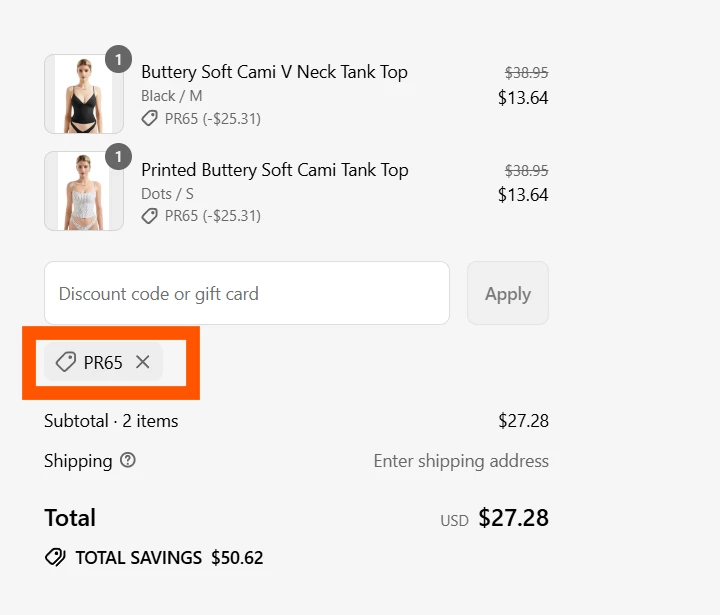 Suuksess verified Coupon code PR65